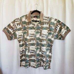 GORDIE HOWE 100% Cotton Golf polo shirt.